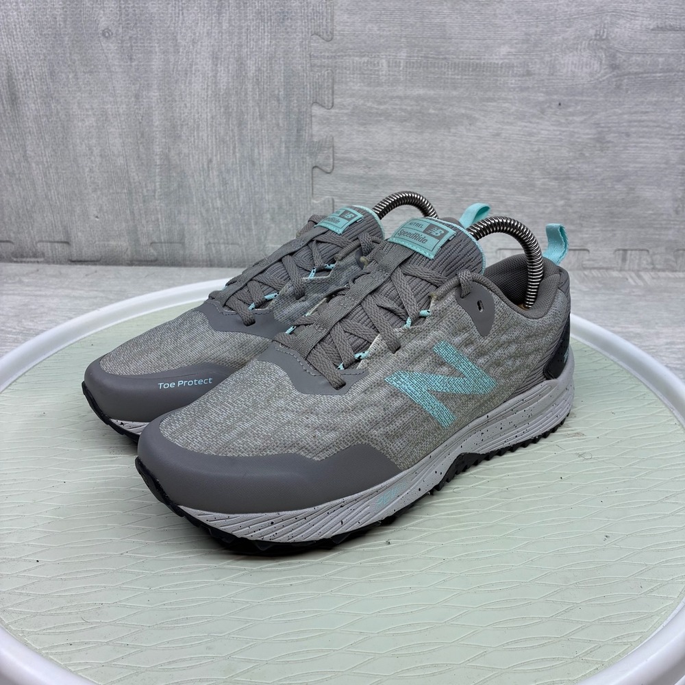 New Balance Nitrel v3 Trail Running Shoes Women's 8 Gray Blue Mesh WTNTRLG3